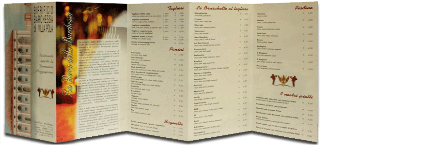 menù ristorante